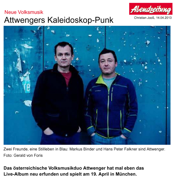 "Attwengers Kaleidoskop-Punk" in der Abendzeitung 1